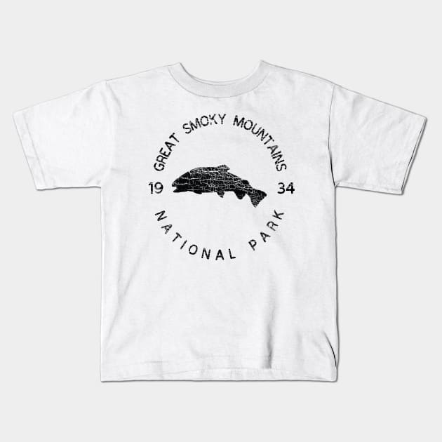 Great Smoky Mountains National Park USA Adventure Kids T-Shirt by Cascadia by Nature Magick